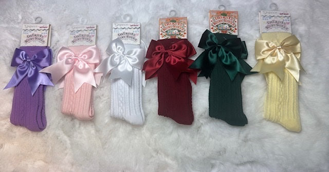 Girls' Bow Knee High Socks