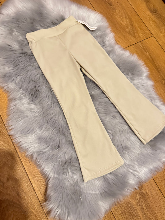 Girls Ribbed Flared Trousers