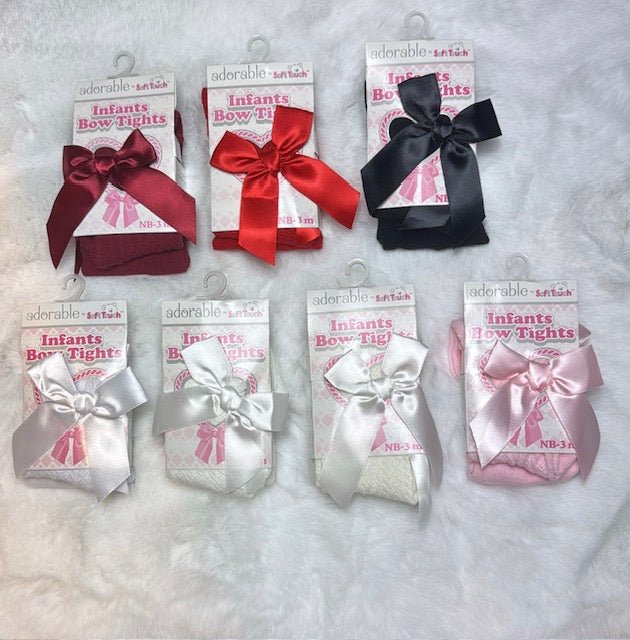 Girls' Bow Patterned Tights