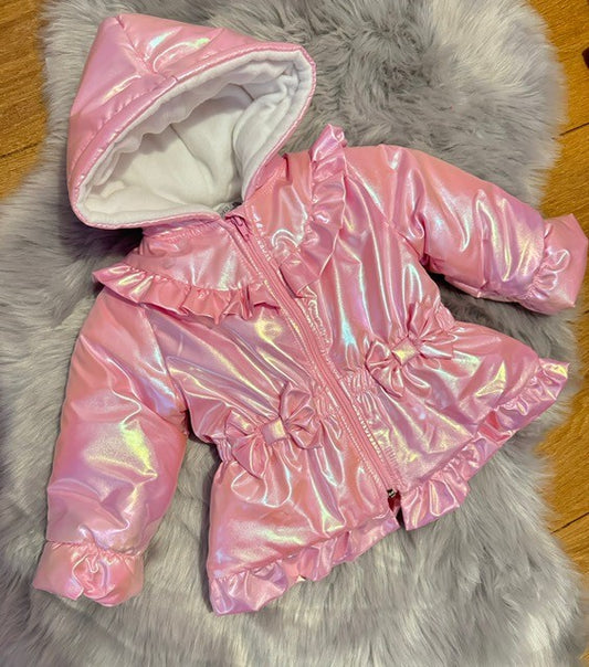 Pearlized Padded Coat - Girls